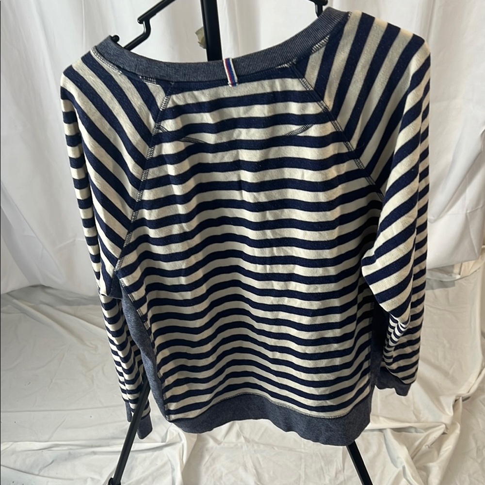 Champion Blue and Cream Sweatshirt with Crew Neck and Relaxed Fit - Picture 3 of 3